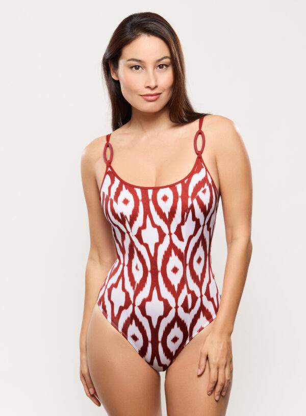 Maillot de bain 1 pièce décolleté arrondi Empreinte Nomade – Image 3