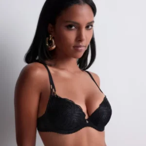 Soutien-gorge Push-up coques Aubade Vibes noir – Décolleté sculpté & modernité