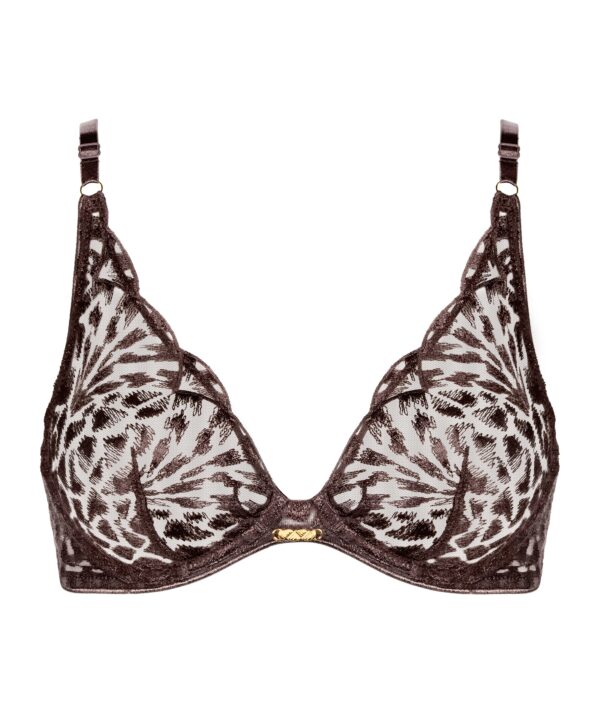 Soutien-gorge Triangle avec armatures Aubade Crazy in Love – Satin Brown – Image 2