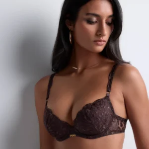 Soutien-gorge Push-up Coques Aubade Crazy in Love – Satin Brown