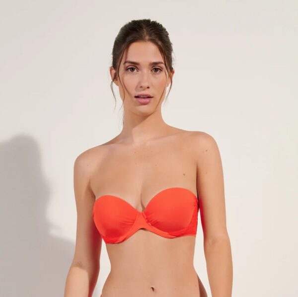 Ensemble maillot de bain Pain de Sucre – Haut bustier Django & Bas taille haute Tobago Orange – Image 6