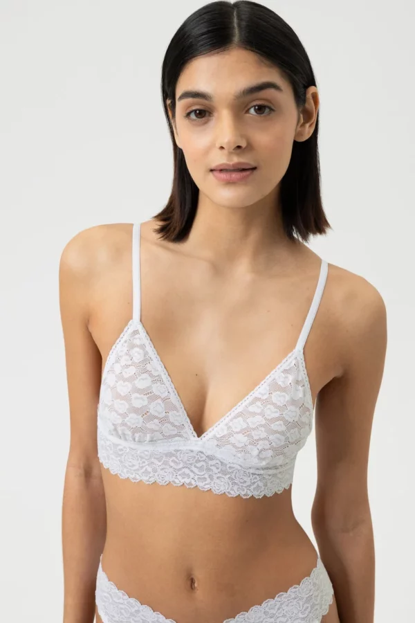Soutien-gorge sans armatures coqué Mey Serie Savage Lace Blanc – Image 4