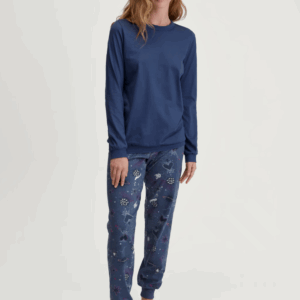 Pyjama avec bords élastiques Calida Mystic Nights en coloris Cobalt Blue