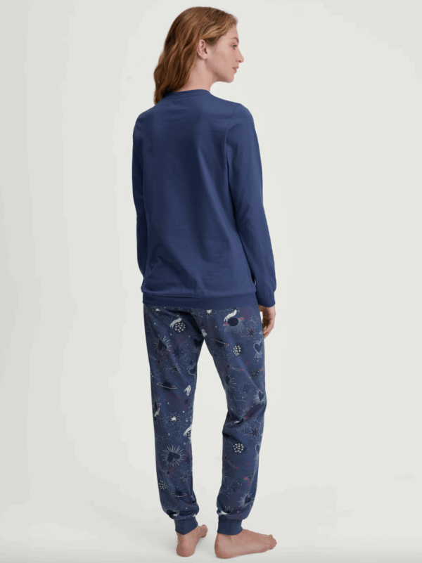 Pyjama avec bords élastiques Calida Mystic Nights en coloris Cobalt Blue – Image 3