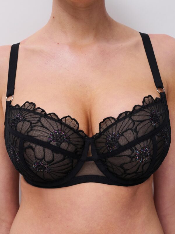 Soutien-gorge Corbeille Chantelle Pulp Lush Noir Festif – Image 3