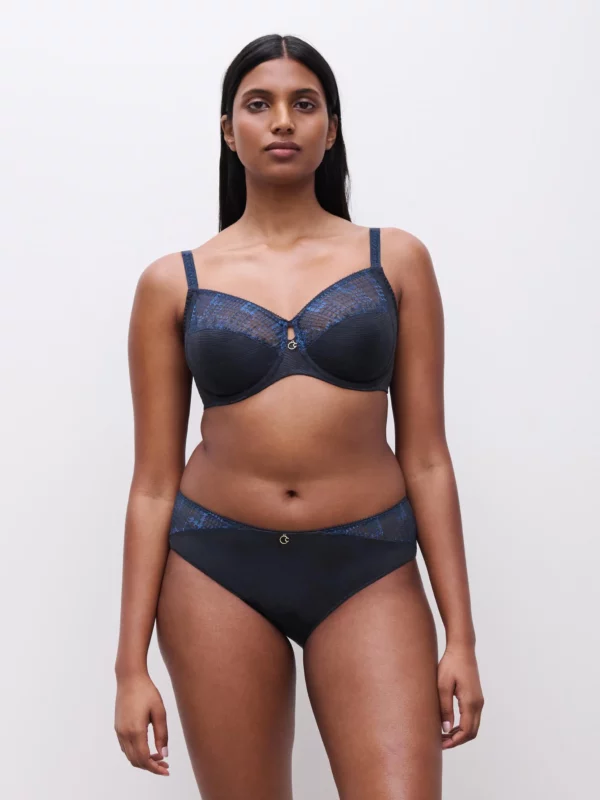 Soutien-gorge Emboitant Chantelle Intrigue Bleu Marine – Image 4