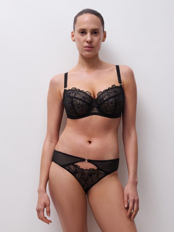 Soutien-gorge Corbeille Chantelle Pulp Lush Noir Festif – Image 4