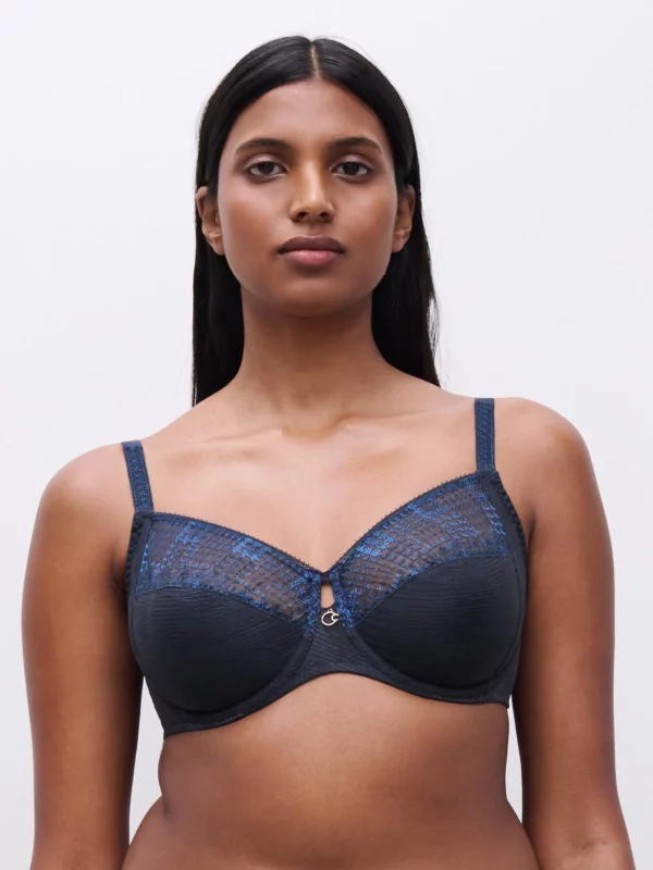 Soutien-gorge Emboitant Chantelle Intrigue Bleu Marine
